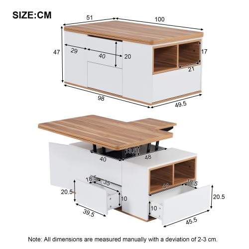 Aurora | Salontafel met 1 Plank in Grijs MDF