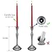 Viscacha Metal Candelabra Candlesticks Holder for Formal Events,Wedding,Church,Holiday Décor,Halloween Taper Candle Holder Stand Centerpiece Elegant Decoration Piece for Table,Set of 2,Pewter