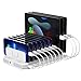 Unitek Multi Charging Station, 10-Port USB Charger for Multiple Device with SmartIC Tech and Adjustable Dividers, Organizer Stand Compatible with iPad, Tablet, Kindle, iPhone