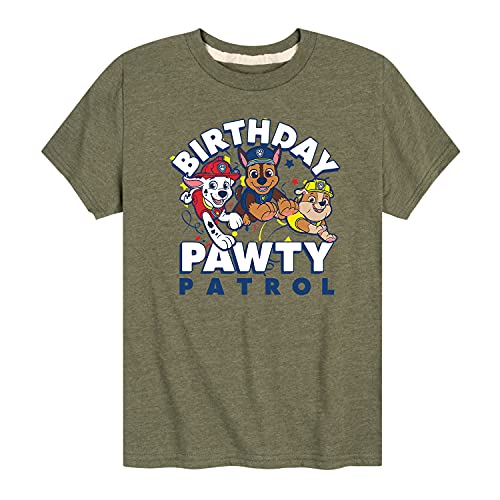 HYBRID APPAREL - Paw Patrol - Birthday Pawty Patrol - Toddler and Youth Short Sleeve Graphic T-Shirt