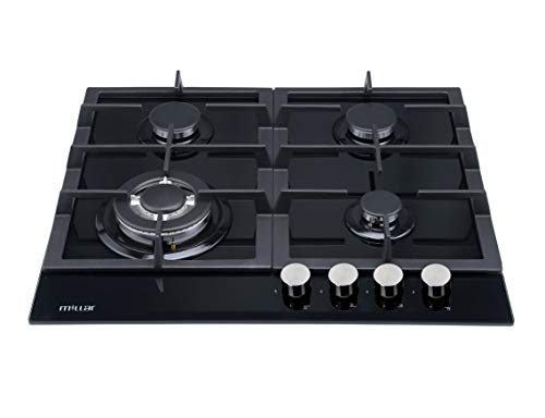 MILLAR GH6041TB 60cm Built-in 4 Burner Gas on Glass Hob/Cooker/Cooktop with FFD