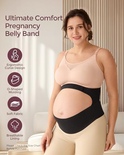 Image of Momcozy Pregnancy Belly Band, CozySupport 3D Ergonest Maternity Belly Band