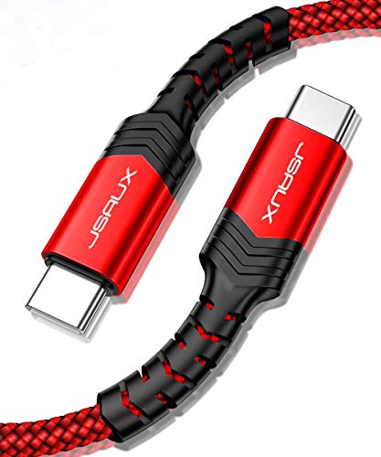 JSAUX USB C to USB C Fast Charging Cable 3A [6.6ft 2-Pack], USB