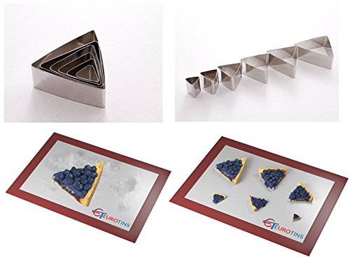 EURO TINS Lot de 6 emporte-pièces en Forme de Triangle en Acier - 2,5 cm de Profondeur - Outil de décoration