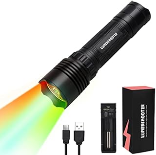 LUMENSHOOTER B2 Blood Tracking Light, Powerful Hunting Flashlight for Nighttime Deer Or Elk Blood Trail Tracking
