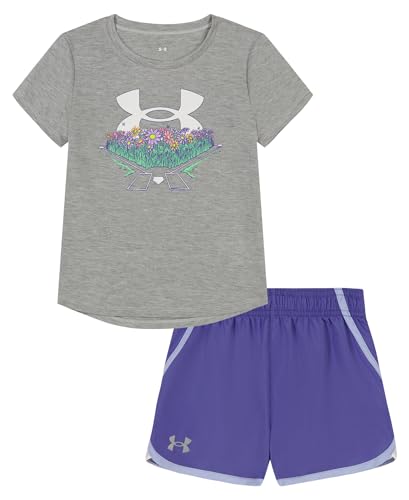 Image of Under Armour Girl's 2-piece Short Sleeve Tee and Shorts Set