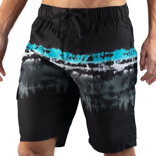 Image of Kanu Surf Men's Big Viper Extended Size Stripe Swim Trunk