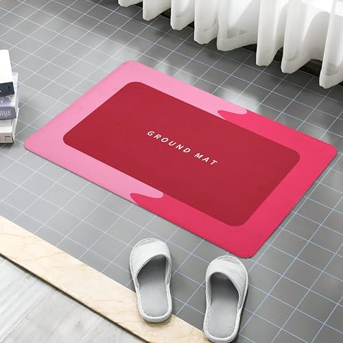 Image of AAZEEM Doormat, Quick-Drying Doormat Mats|Super Absorbent Living Room Floor Mat- Rubber Non-Slip Bottom|Easy to Clean Rugs|Doormats for Rooms|Rubber Door Mat|Oval|40x60cm|