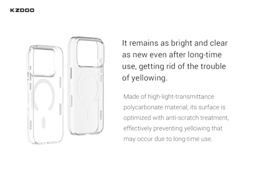 Image of FASHINA IceGuard Crystal Clear Case for Compatible With Iphone 17 | Anti-Yellow Transparent Back Cover | Shockproof Anti-Drop | Slim Fit | Scratch-Resistant | Fast Wireless Charging | Raised Camera Ring