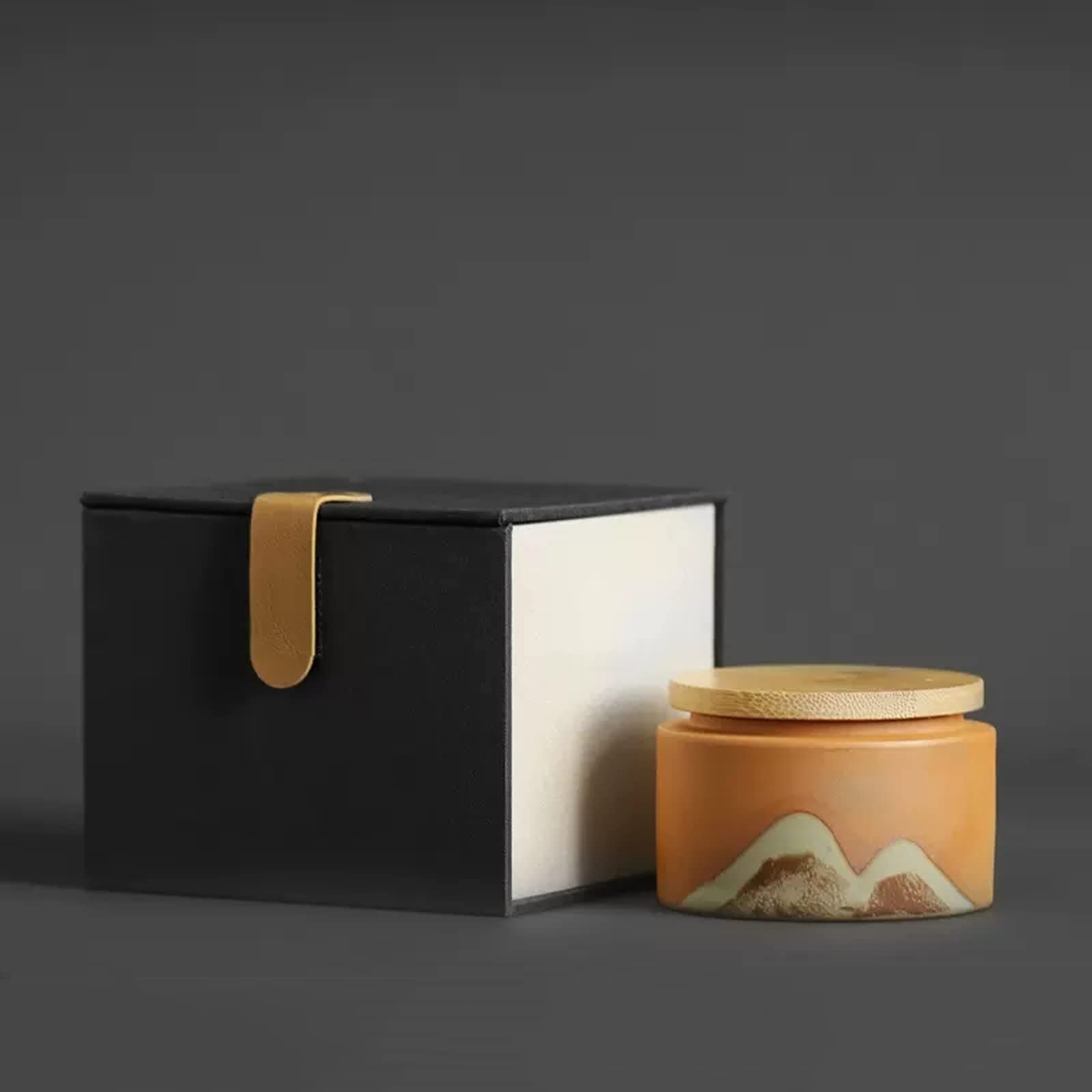 Pojemnik na kawę z pokrywką Przenośny ceramiczny słoik na herbatę, retro, uszczelniony Puszki na herbatę(Biały)