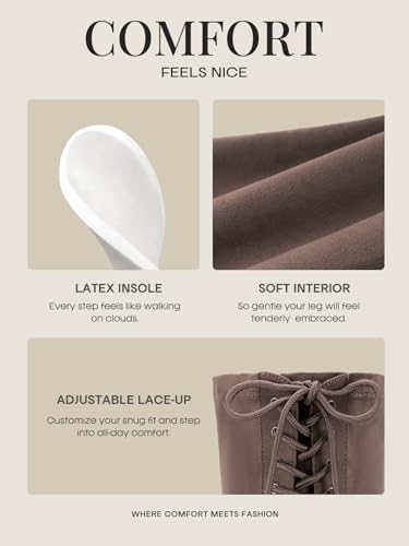 image for DREAM PAIRS Women's Laurence Over The Knee Thigh High Chunky Heel Boot