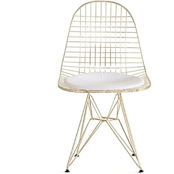 Cosmoliving By Cosmopolitan C030006cl Cosmoliving Ellis Modern Accent Gold Metal Chair Chairs Living Room Furniture