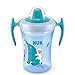 NUK Trainer Cup Gobelet d'apprentissage, anti-fuite, pour enfants de 6 mois et plus, sans BPA, 230 ml, motif d’éléphant, bleu