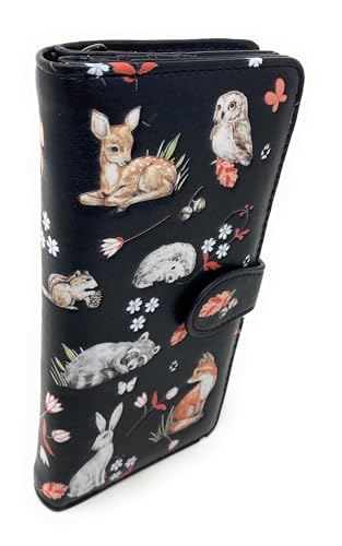 Shag Wear Forest Animal Friends Large Wallet for Women and Teen Girls Vegan Faux Leather 7