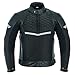 Price comparison product image Texpeed Mens Leather Motorcycle Jacket - Waterproof Racing Motorbike Suit Top With Genuine Biker CE Armour (EN 1621-1) Protection Black - XL