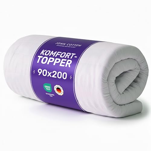 Pullman Matratzentopper 90x200 cm Komfortschaum orthopädischer 7-Zonen Kern ergonomisch & druckentlastend Öko-Tex Zertifiziert Anti-Rutsch Unterseite Matratzen Topper mit atmungsaktivem Bezug