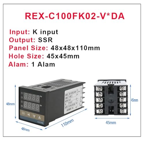 Régulateur de température REX-C100 numérique avec sortie SSR 110V-240V