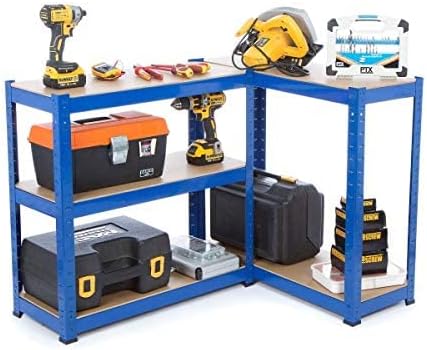 2 Bay Heavy Duty Steel Shelving Garage Racking Unit 150kg per shelf (5 Levels 1500mm H x 750mm W x 300mm D) + FREE NEXT DAY DELIVERY