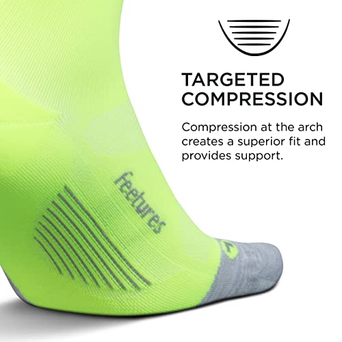 Feetures Graduated Compression Light Cushion Knee High - Compression Socks For Men & Women - Running & Athletic Recovery - X-Large, Lift Off Lightning #TOP1