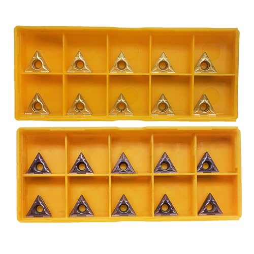 MEIRINJS 20pcs TCMT21.51 TCMT110204 Hard Alloy Inserts TCMT Inserts are Used for Turning Tool Holders for Processing Triangular Inserts of Stainless Steel, Steel, and Non-Ferrous Metal Materials