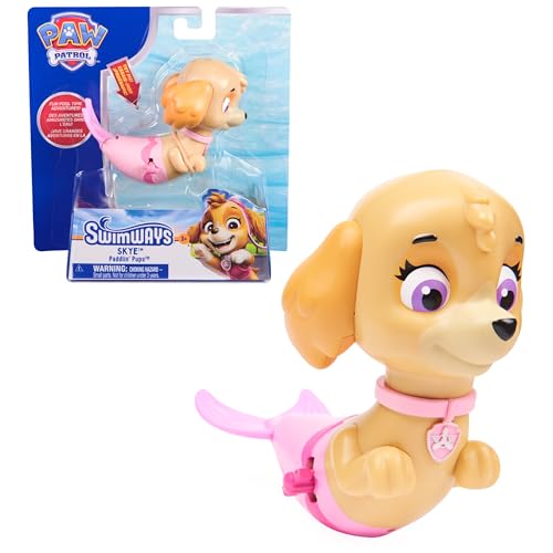 SwimWays Paw Patrol Paddlin Pups Pool Toys & Outdoor Games Bath Toys & Pool Party Supplies for Kids Aged 4 & Up No Batteries Required Skye