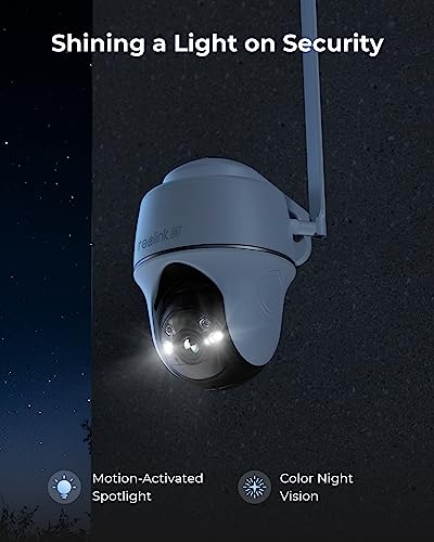 Reolink 3G/4G LTE Security Camera Outdoor Wireless, 4K/8MP Camera Wireless with Solar, Person/Vehicle Detection, Go PT Ultra + Solar Panel