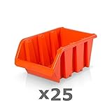 Farbe rotbraun 25 Stück Sichtlagerboxen Größe 4 - rotbraun (23 x 16 x 12 cm)