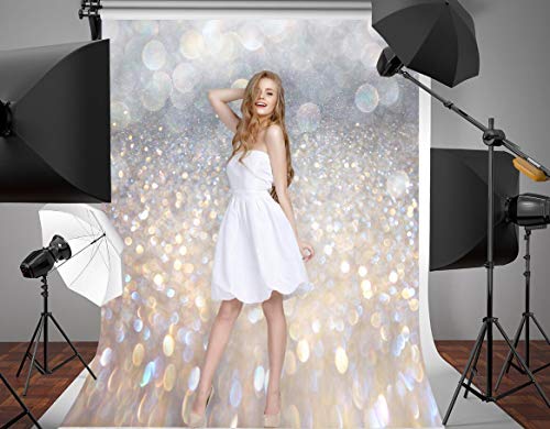 Funnytree 6X8FT Durable Fabric Bokeh Backdrop Abstract Scale Glow Halo Spots (Not Glitter)