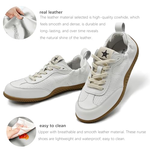 Women’s Traveling Walking Shoes Lightweight Non-Slip Slip-On Breathable Flexible Barefoot Leather Handmade Fashion Sneakers2