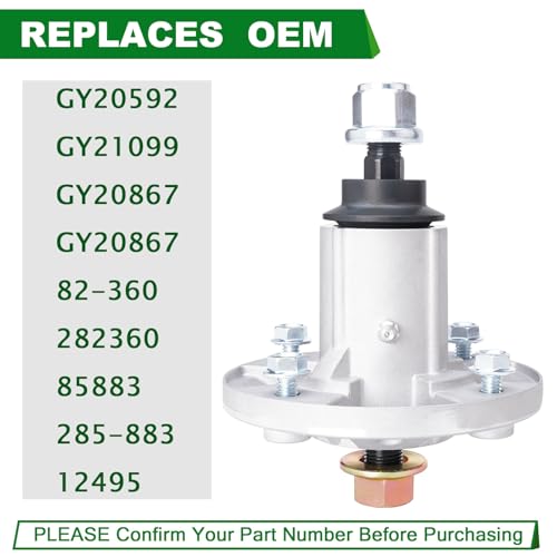 SCBHWJ 54 Inch Mower Deck Rebuild Kit Fit for John Dee re D170 G110 LA175 LA150 190C 54 inch Tractor Parts Spindle GY21099 GY20867 Blade GY20679 GX21380 Belt GX21395 by SCBHWJ - Used condition - Image 3