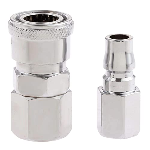 Image of (QRC) Pneumatic Fittings Air Line Hose Compressor Connector Quick Release Coupler Air Line Fittings for Air Line Hose (SF20 + PF20)