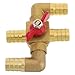 Four Way Copper Car Heating Water Valve Manual Control Heater Core Bypass Ball Automotive Parts Solid Brass