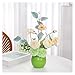 ZPRYZHD Kunstblumen mit Keramik Vase, Künstliche Pflanze für Den Innenbereich, Realistische Kunstpflanzen, für Zuhause, Büro, Hochzeit, Esstisch, Party(Green)
