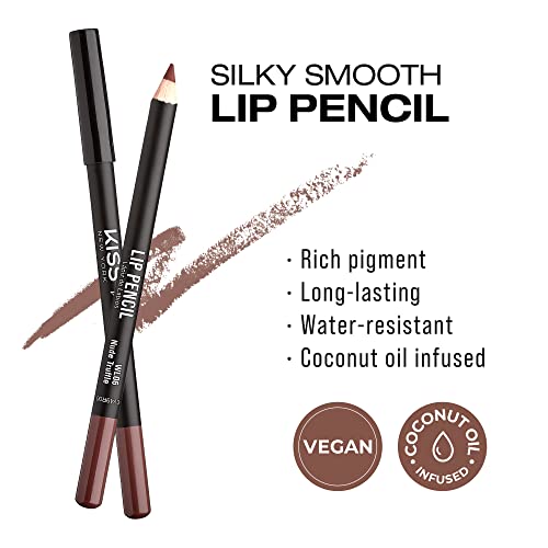 Image of Kiss New York Professional Slim Long-Wear Lip Liner Pencil, Matte Finish