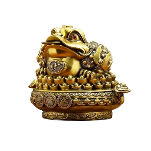Statue Feng Shui crapaud doré et corne d'abondance, le cadeau idéal pour célébrer une crémaillère