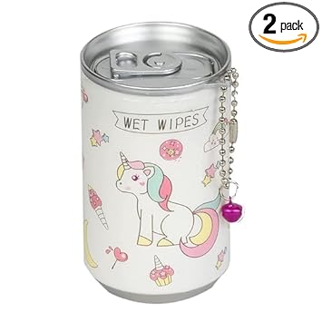 POCKET COMFORT Facial Baby Wet Wipes 30pcs Canister Portable Mini Wet Wipes Tissue Can for Cleaning Face Body for Kids Women and Men (Pack of 2)