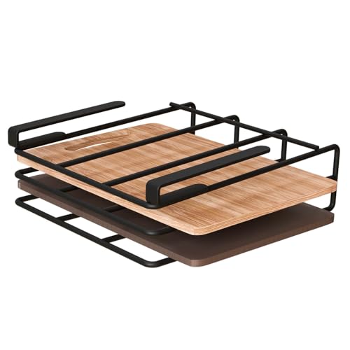 EPISENT Under Shelf Storage Rack for Kitchen Cupboard, Chopping Board & Cutting Board Holder, Space Saving Under Cabinet Organiser (Hanging Chopping Board Rack)