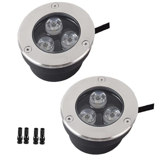 2PCS Spot LED Sous Marin - 3W Lumière LED Submersible, Lumières De Paysage Basse Tension, Projecteurs Extérieurs Intégrés Étanches IP68, pour Décoration...