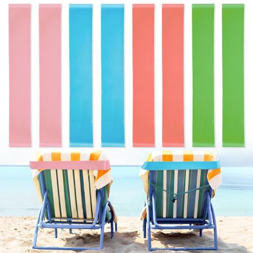 BlissfulBlend 8 Pack Towel Bands with Stretch Rubber Towel Bands