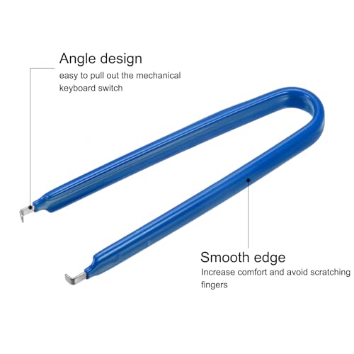 Image of uxcell IC Puller Chip Extractor Stainless Steel with Insulated Vinyl Grip Blue 5 Pack