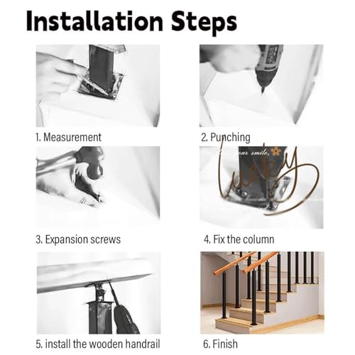 Rambarde d'escalier intérieure ajustable pour sécuriser les marches - 5