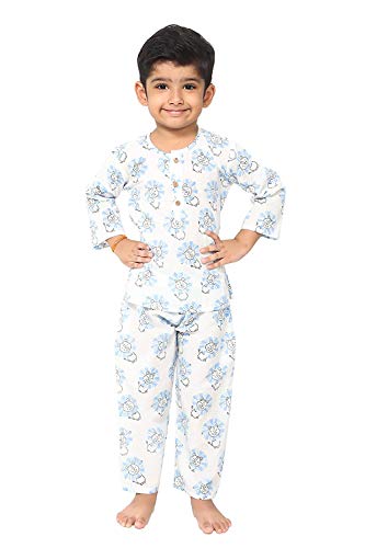 Image of Cotton Night Suit for Boys & Girls | Pajama Sets | Baby Top & Pant | Kids Dress | Printed Night Dress | Sleepwear Suit | P-3