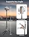 Selfie Stick Tripod for iPhone, Portable Cell Phone Tripod Stand with Wireless Remote, All in One Travel Tripods Selfie Stick, Compact Phone Stand Compatible with iPhone, Android, Samsung Series