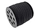Black Fold Over Elastic 5/8 inch 40Yards Solid Stretchy FOE Band Trim for Sewing Elastic Fabric Ribbon for Crafts-Headband Making-Hair Ties(1.5CM)