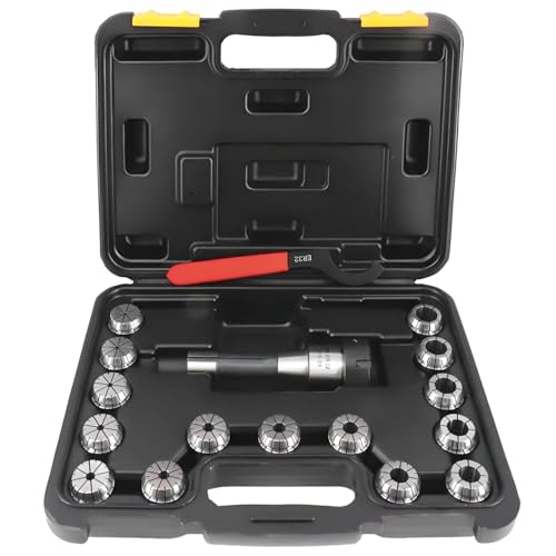 Kroshine R8 ER32 Collet Holder Set 17 PCS for CNC Milling & Engraving