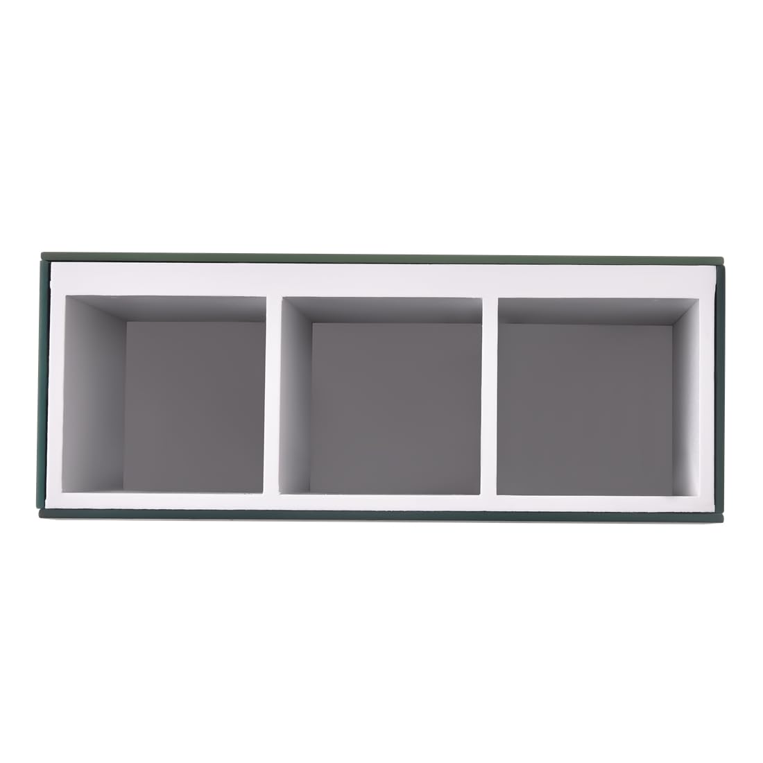 Make-up Pinselhalter 3 Fächer Spiegel Glas Organizer Kosmetik Aufbewahrung Silber für Schminktisch