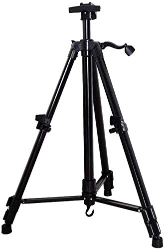 SBCGFY Caballete metálico con Marco para bocetos, Dibujo Triangular, Caballete retráctil multifunción para exhibición(Negro)