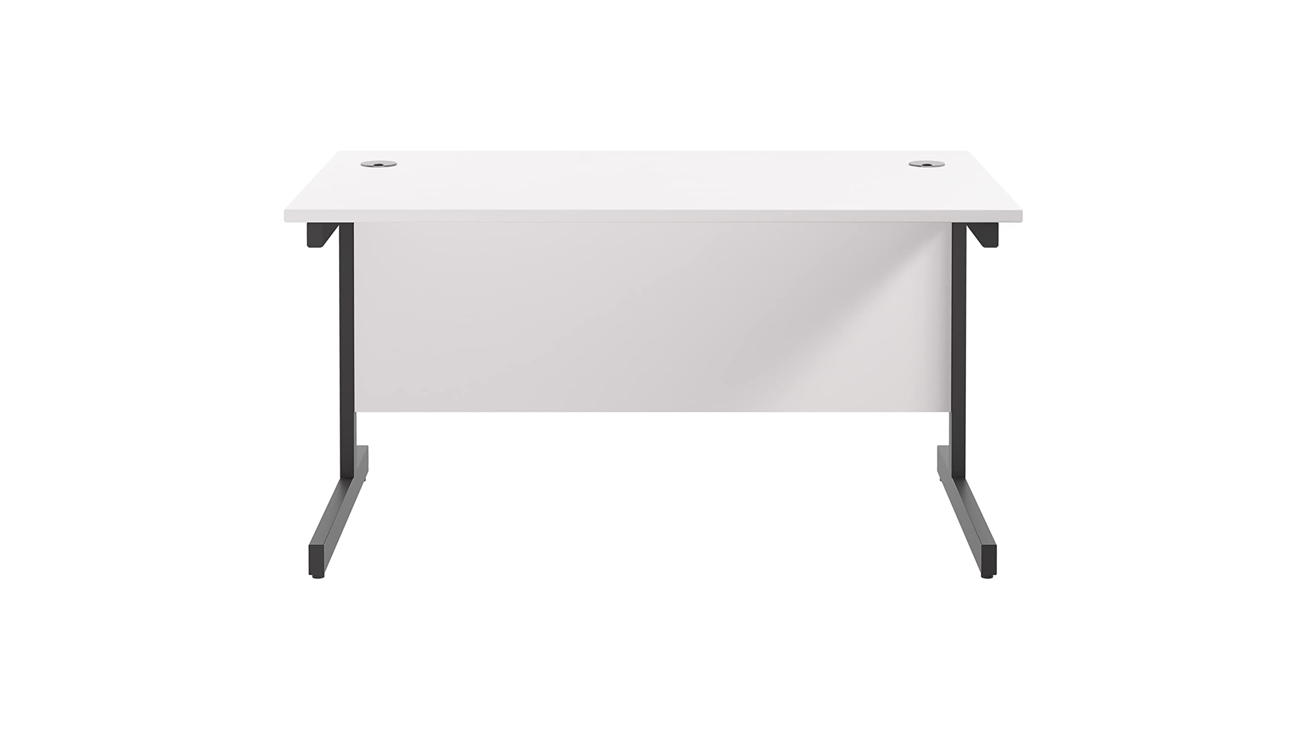 Office Hippo Heavy Duty Rectangular Cantilever Office Desk, Home Office Desk Office Table Integrated Cable Ports Pc Desk For Office Or Home 5 Yr Wty White Framewhite Top 80cm X 80cm