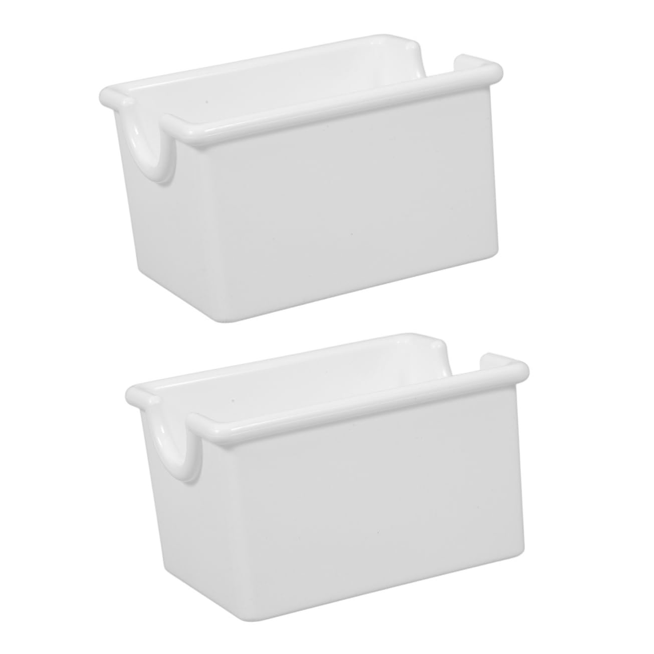 FUNOMOCYA 2pcs Box Tea Bag Storage Box Tea Bags Organizer Coffee Condiment Holder Sugar Packet Storage Bin Coffee Station Organizer Sugar Packets Sugar Bag Stand Acrylic White re-usable