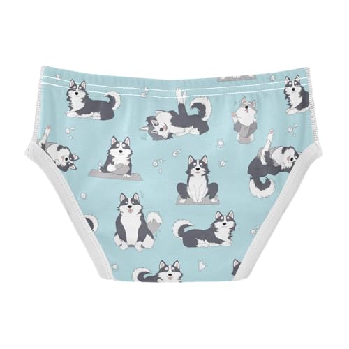 Cute Huskies Boys' Underwear Cotton Yoga Poses Boys Briefs Soft Toddler Underwear 2T2